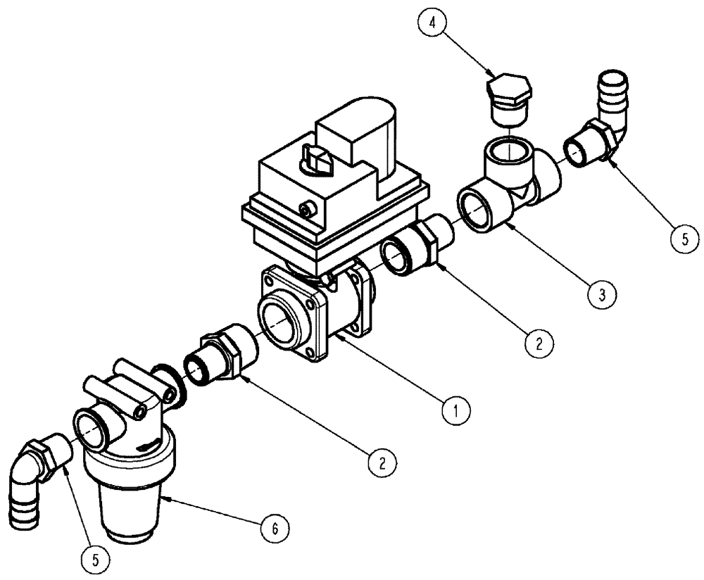 Схема запчастей Case IH SPX3310 - (09-014) - VALVE PLUMBING GROUP, 5 SECTION Liquid Plumbing