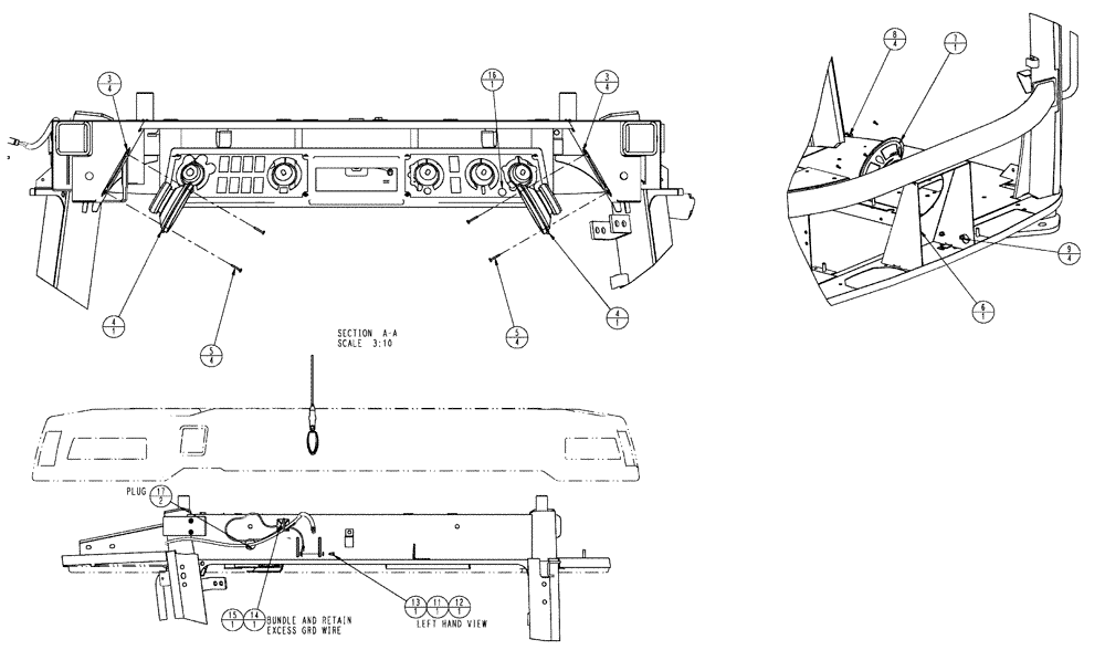 Схема запчастей Case IH TITAN 4520 - (01-030[02]) - PACKAGE, BENSON RADIO GROUP (10) - CAB