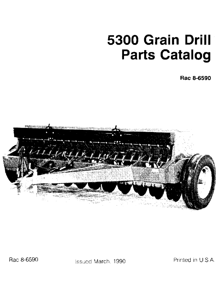 Схема запчастей Case IH 5300 - (1-02) - 5300 GRAIN DRILL (00) - PICTORIAL INDEX