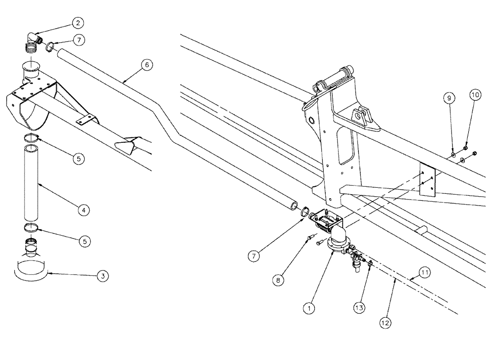 Схема запчастей Case IH SPX3200 - (09-042) - FOAM DROP GROUP, LH-80 Liquid Plumbing