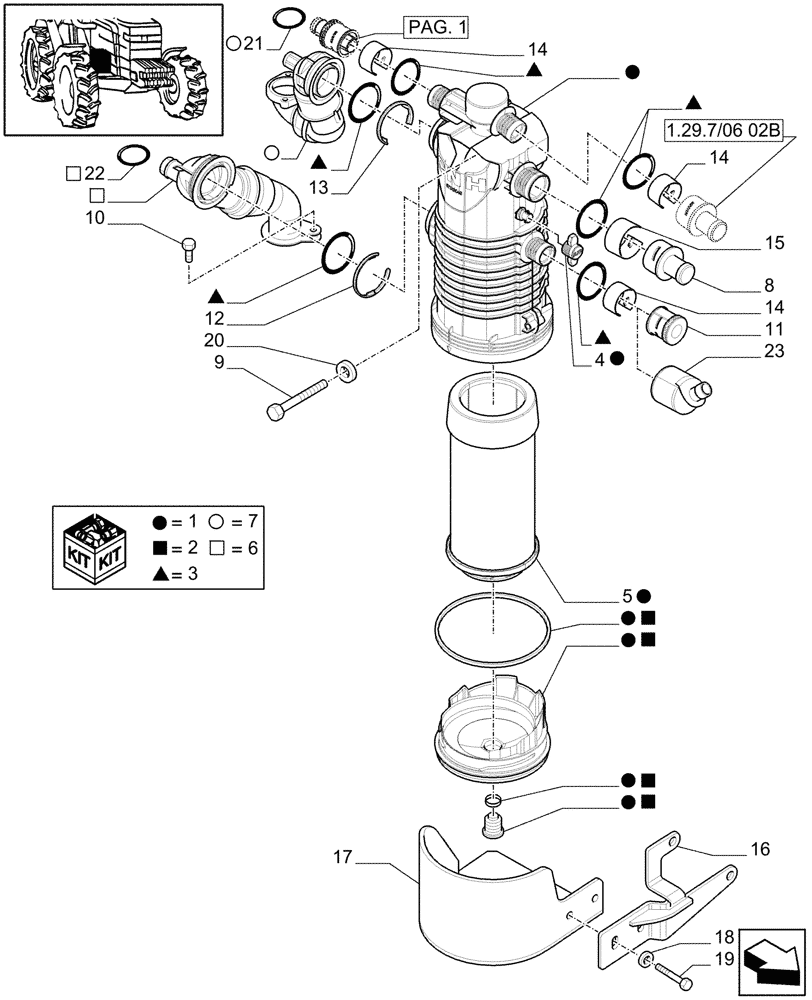 Схема запчастей Case IH MAXXUM 110 - (1.32.8/02[02A]) - PUMPS FOR HYDRAULIC SYSTEM AND LIFT (113 L/MIN) - D6562 - C7420 (VAR.390835-391835 / 743744) (03) - TRANSMISSION