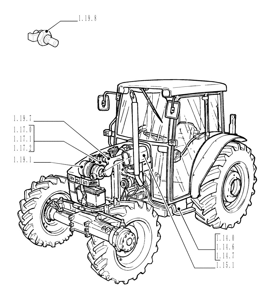 Схема запчастей Case IH JX1095C - (1.09.0) - SEC. 02 - ENGINE EQUIP. (02) - ENGINE EQUIPMENT