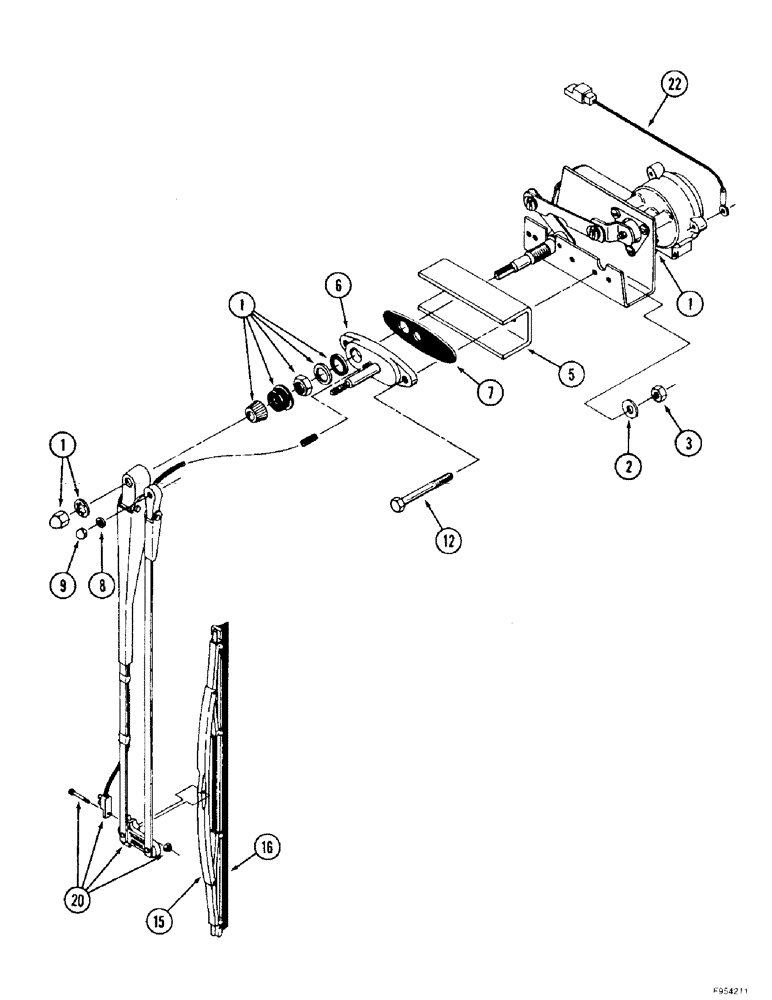 Схема запчастей Case IH 9350 - (4-56) - FRONT WINDOW WIPER (04) - ELECTRICAL SYSTEMS