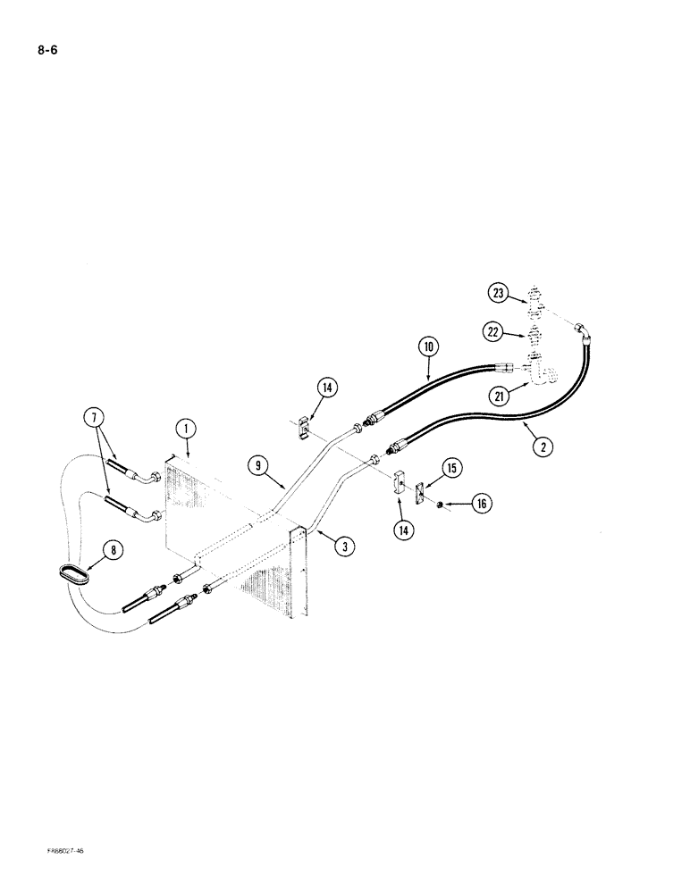 Схема запчастей Case IH 9180 - (8-06) - OIL COOLER LINES (08) - HYDRAULICS