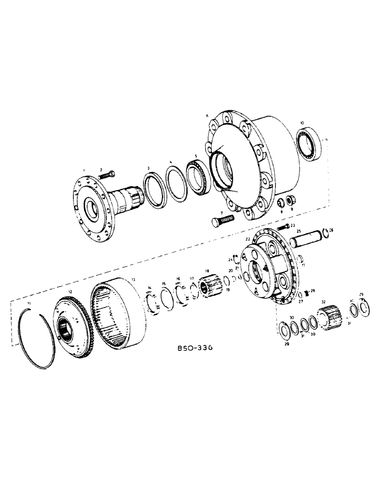 Схема запчастей Case IH 278 - (07-132) - HUB CARRIER, PLANETARY DRIVE, 4-WHEEL DRIVE, Z F 4-WHEEL DRIVE (04) - Drive Train