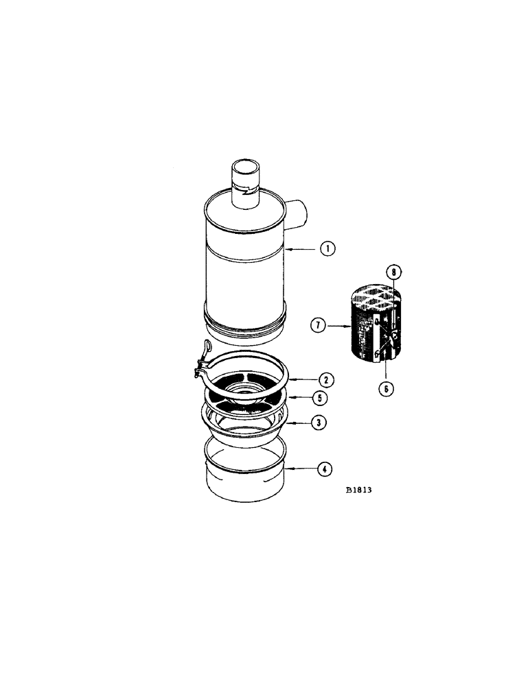 Схема запчастей Case IH 960 - (234) - G45473 AIR CLEANER (10) - ENGINE