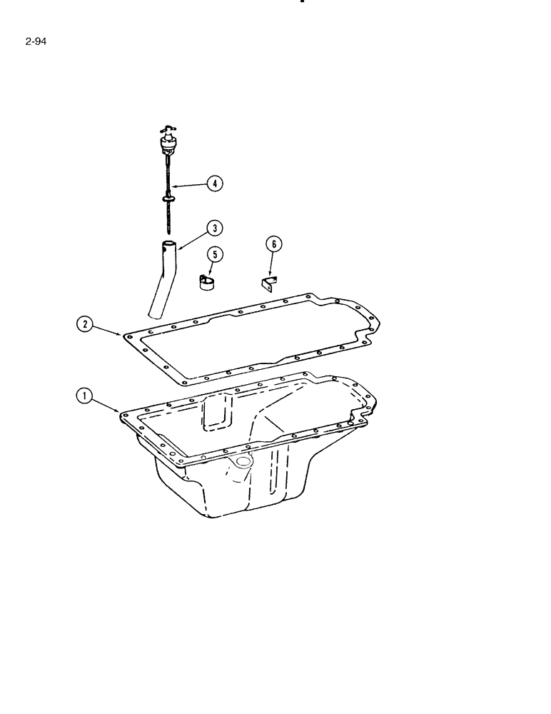 Схема запчастей Case IH 4000 - (2-94) - OIL PAN, D-239 DIESEL ENGINE (02) - ENGINE