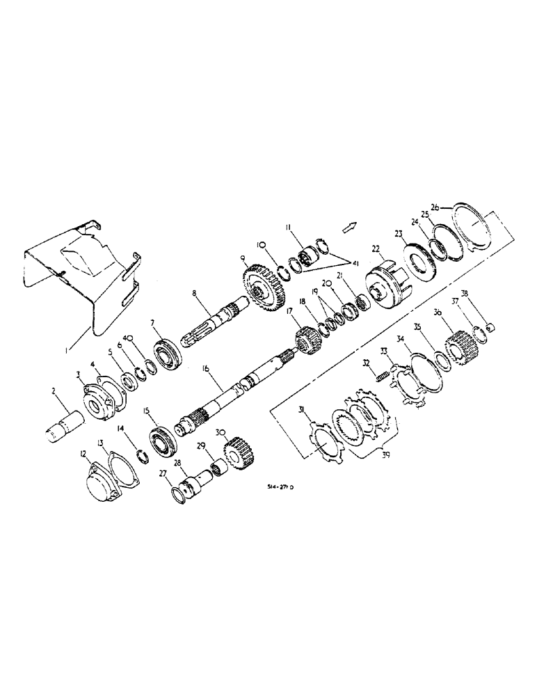 Схема запчастей Case IH 684 - (07-079) - INDEPENDENT POWER TAKE-OFF, SINGLE SPEED, UPPER OUTPUT SHAFT (04) - Drive Train