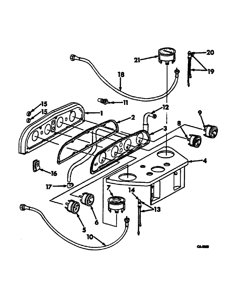 Схема запчастей Case IH 2500 - (11-2) - INSTRUMENT PANEL AND GAUGES Instruments