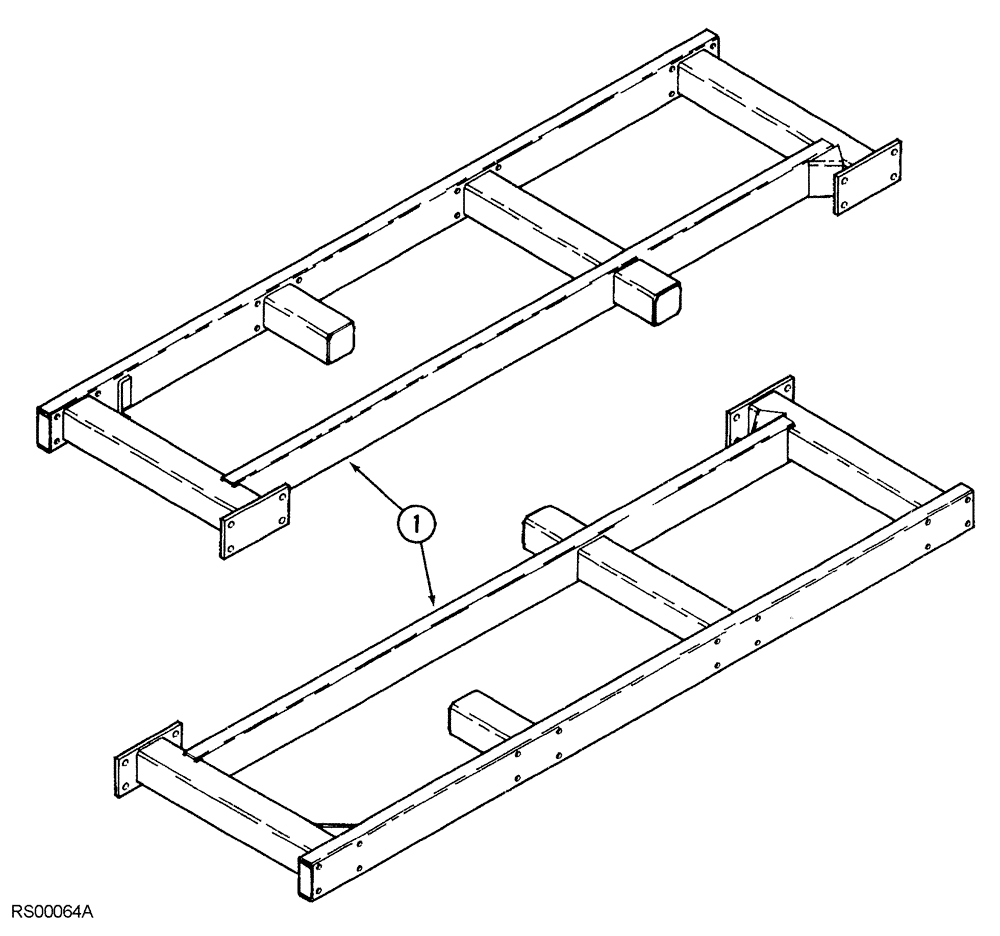 Схема запчастей Case IH 5850 - (09-14) - 3 FOOT WING FRAME, PRIMARY WING FLAT FOLD 19 THRU 23 WIDE, SECONDARY WING DBLE FOLD 43 & 45 WIDE (09) - CHASSIS