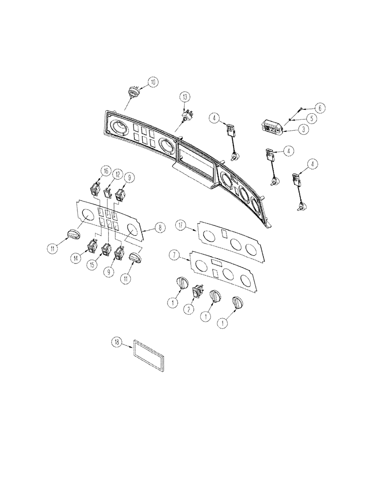 Схема запчастей Case IH STX440 - (04-17) - PANEL, CONTROL COMPONENTS (04) - ELECTRICAL SYSTEMS