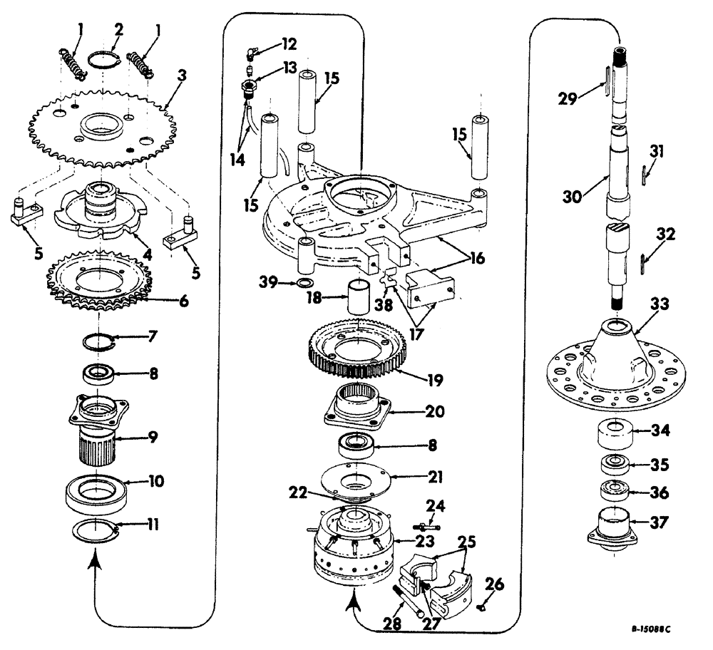 Схема запчастей Case IH 622 - (R-26) - PICKER DRUM, DRUM ROTOR AND DRIVE Picker Drum