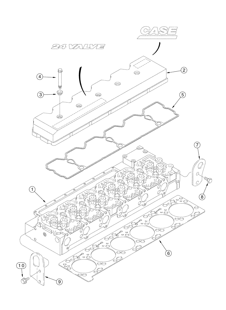 Схема запчастей Case IH STX325 - (02-18) - CYLINDER HEAD COVER (02) - ENGINE