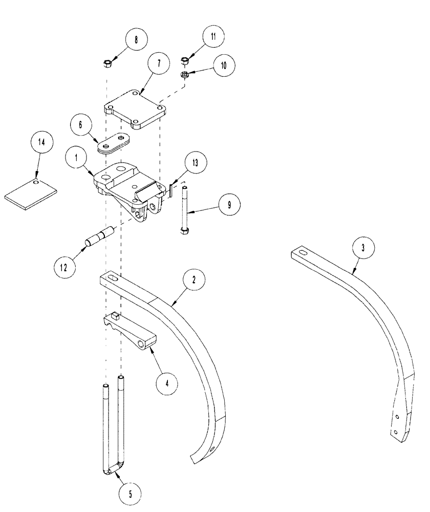 Схема запчастей Case IH NFX - (9-38) - SOLID CUSHION MOUNT ASSEMBLY - STANDARD "C" AND EDGE-ON SHANKS (09) - CHASSIS