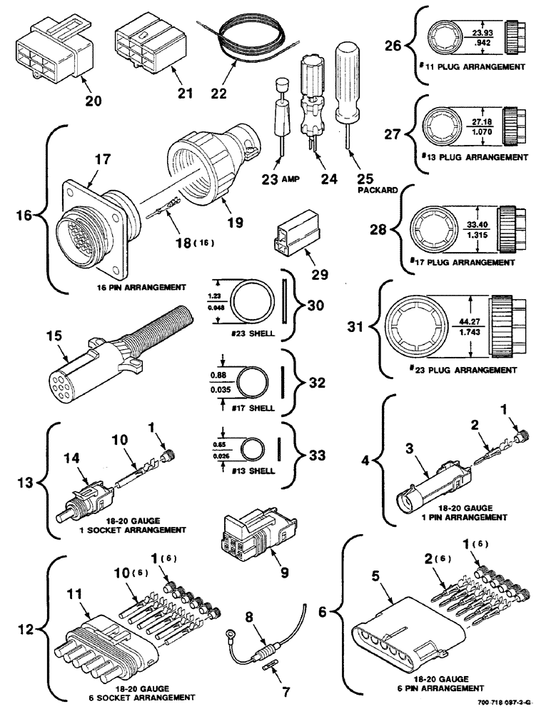 Схема запчастей Case IH RS451 - (4-32) - ELECTRICAL HARNESS SERVICE PARTS, CONTINUED (06) - ELECTRICAL