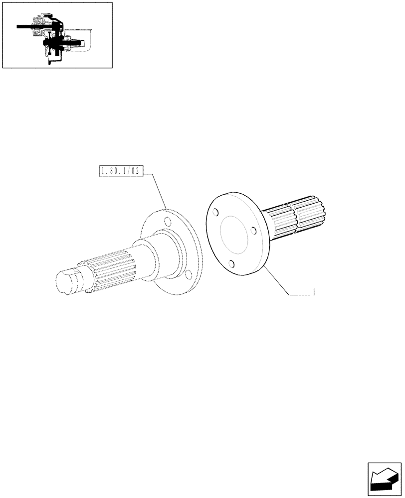 Схема запчастей Case IH JX80 - (1.80.1/05) - (VAR.793) PTO WITH 21 GROOVES (07) - HYDRAULIC SYSTEM