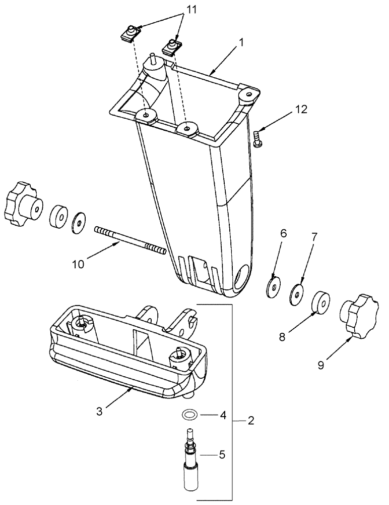 Схема запчастей Case IH 1200 - (A.50.A[23]) - ELECTRICAL - ADVANCED FARMING SYSTEMS CDU/ECDU MOUNTING, MX MAGNUM TRACTOR WITH TOWER MOUNTING BRACKET A - Distribution Systems