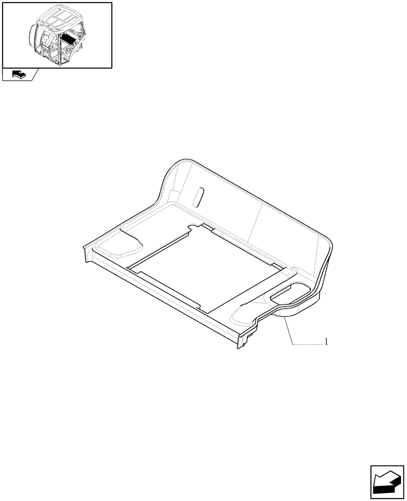 Схема запчастей Case IH PUMA 180 - (1.93.2[02]) - REAR MAT (10) - OPERATORS PLATFORM/CAB