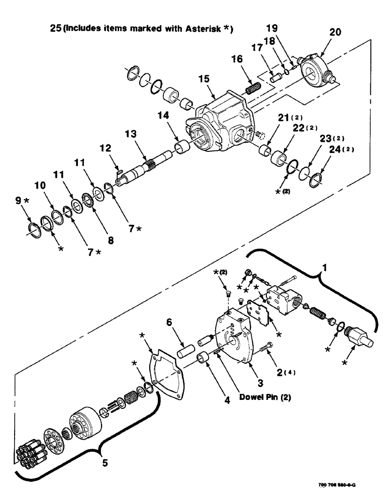 Схема запчастей Case IH 8460 - (8-04) - HYDRAULIC PISTON PUMP ASSEMBLY, 700708580 HYDRAULIC PISTON PUMP ASSEMBLY COMPLETE (07) - HYDRAULICS