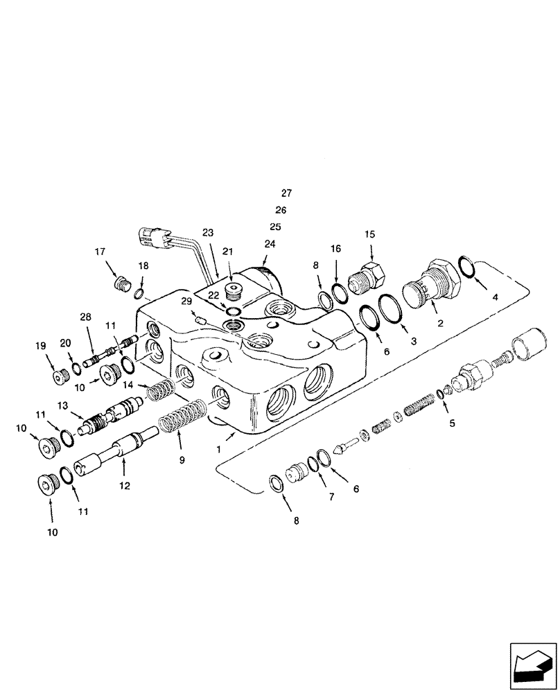 Схема запчастей Case IH 2577 - (35.910.01) - VALVE ASSY - REEL DRIVE (35) - HYDRAULIC SYSTEMS