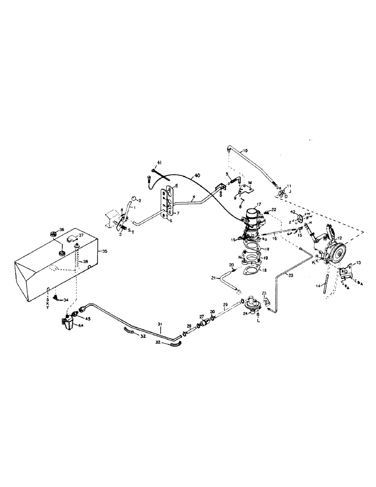 Схема запчастей Case IH 6000 - (3-02) - FUEL GROUP, GAS ENGINE (03) - FUEL SYSTEM