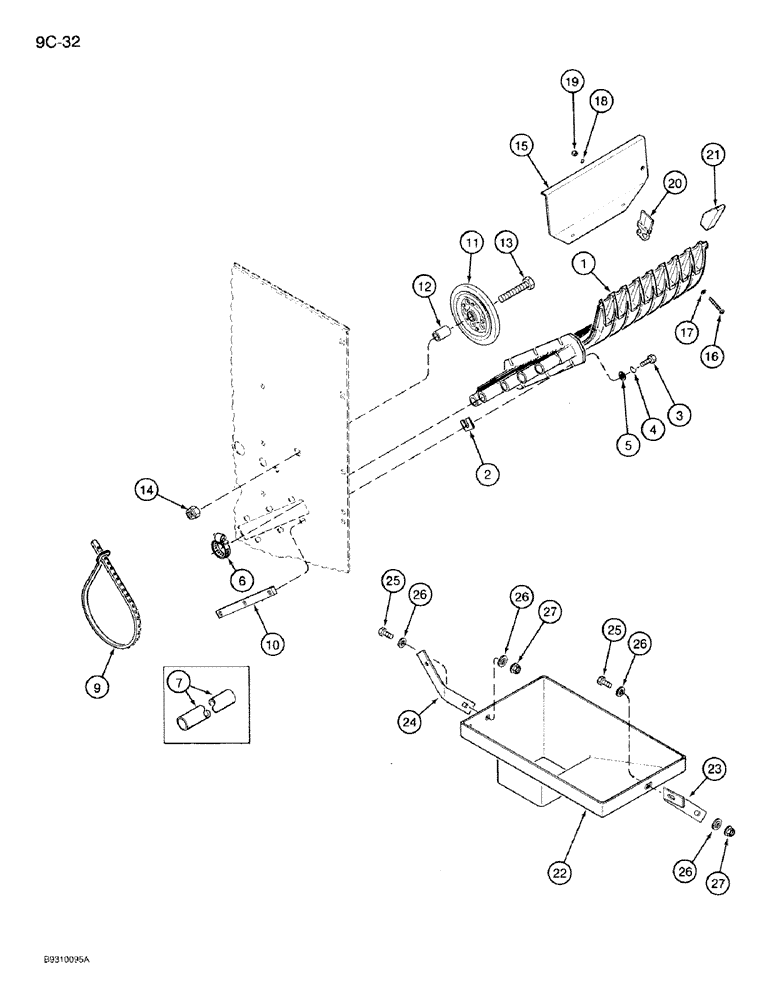 Схема запчастей Case IH 950 - (9C-32) - SEED MODULE DISCHARGE MANIFOLD, ALL RIGID, VERTICAL FOLD, AND FRONT FOLD (09) - CHASSIS/ATTACHMENTS