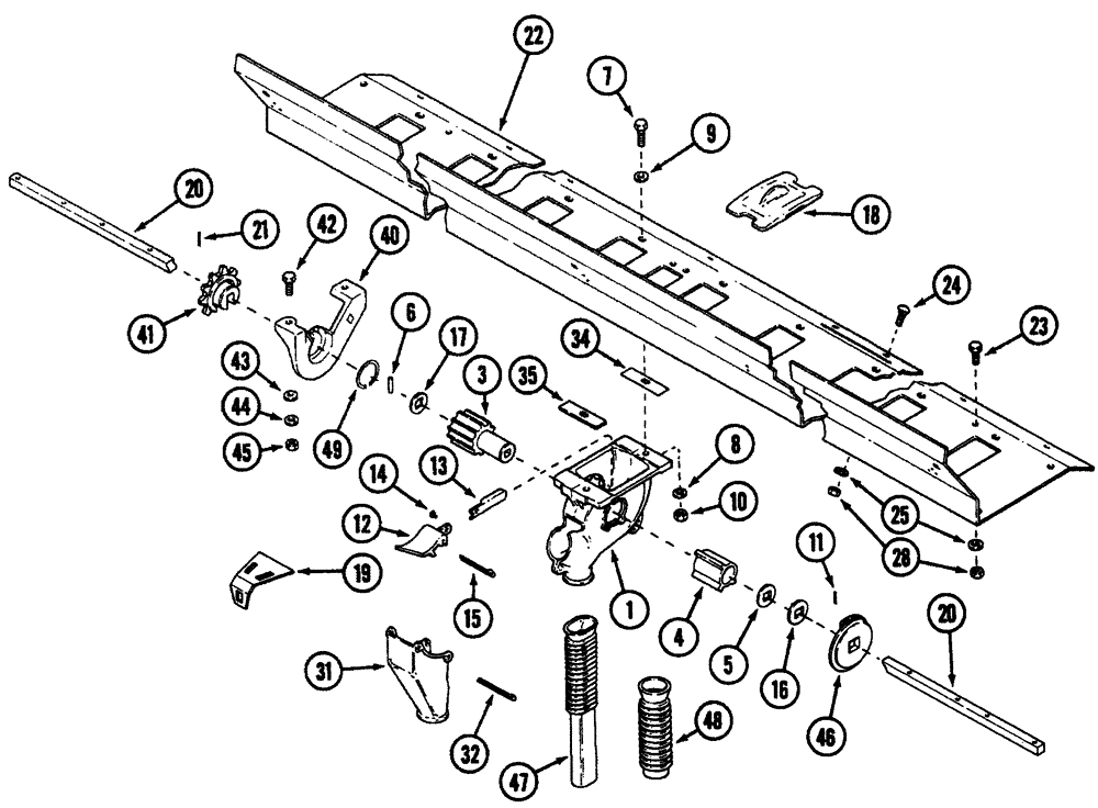 Схема запчастей Case IH 5300 - (9-038) - GRAIN FEED (09) - CHASSIS