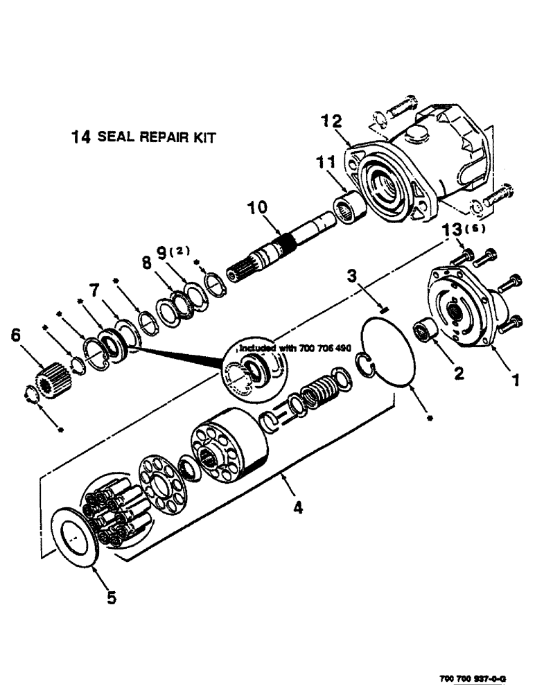 Схема запчастей Case IH SC416 - (9-12) - HYDROSTATIC PUMP, PTO, 540 RPM, 700700937 HYDROSTATIC PUMP, PTO COMPLETE (09) - CHASSIS