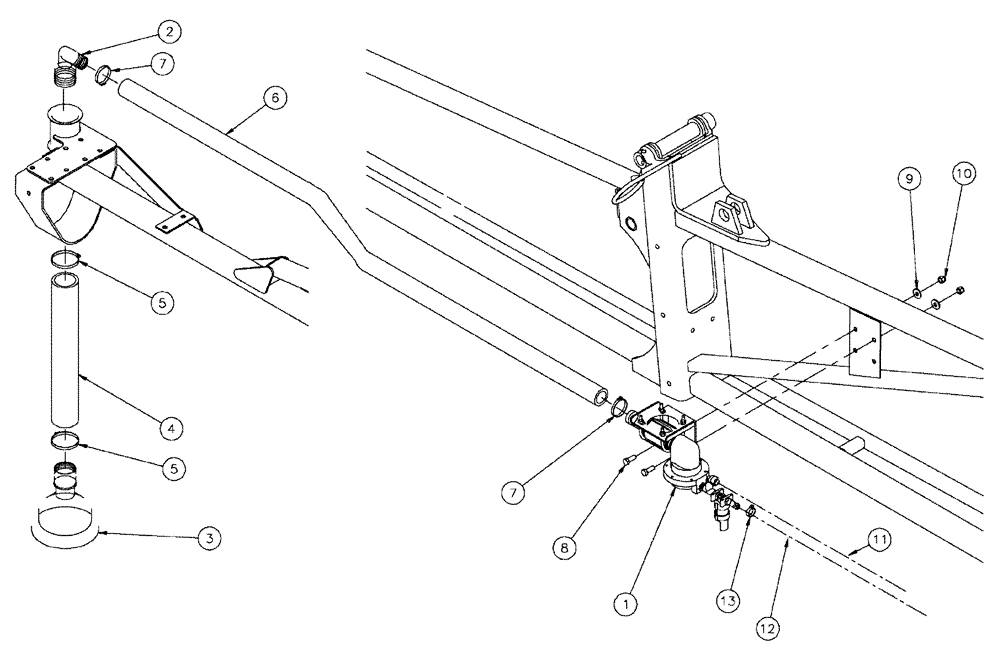 Схема запчастей Case IH SPX3200 - (09-049) - FOAM DROP GROUP, LH-90 Liquid Plumbing