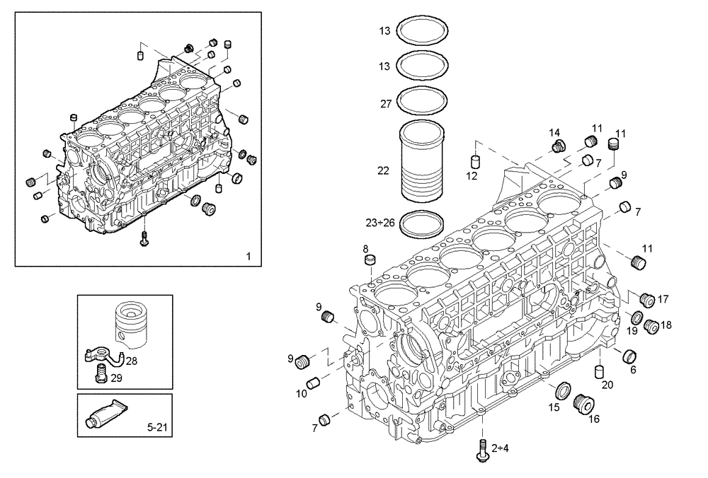 Схема запчастей Case IH F3AE0684G B003 - (0400.172) - CRANKCASE 