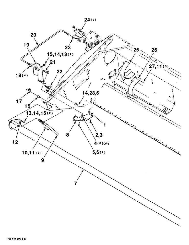 Схема запчастей Case IH SC416 - (7-16) - DIVIDER, WRAPPERS & LEAN BAR ASSEMBLIES, RIGHT (09) - CHASSIS