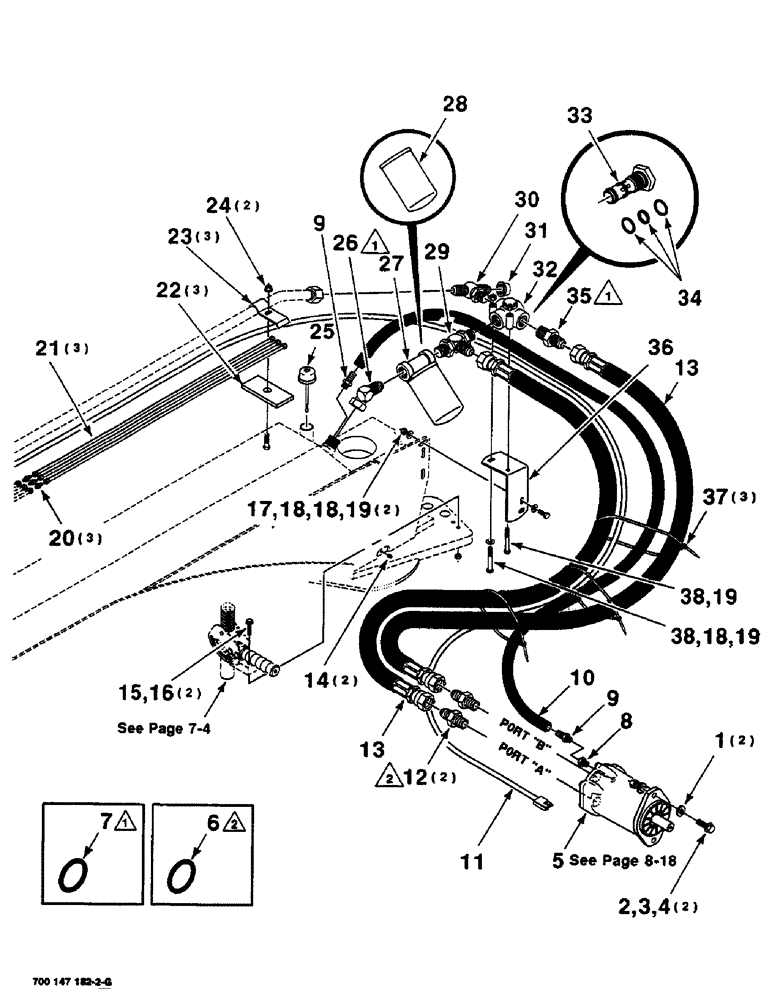 Схема запчастей Case IH SC414 - (8-04) - HYDRAULIC DRIVE ASSEMBLY, SC414D, REAR (08) - HYDRAULICS