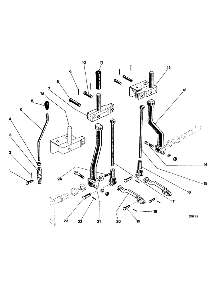 Схема запчастей Case IH 1529 - (078) - CONTROL LEVERS, 3755970 