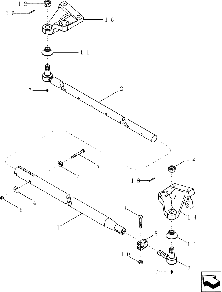 Схема запчастей Case IH 2577 - (41.106.01) - AXLE, ADJUSTABLE - TIE ROD, STEERING (41) - STEERING