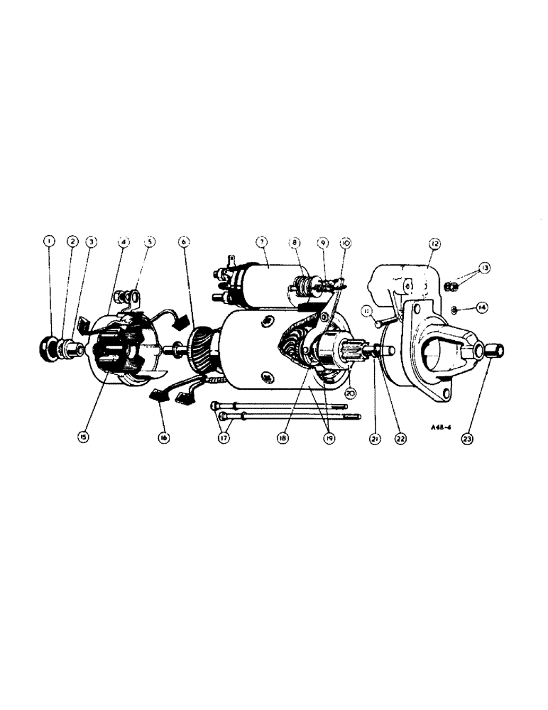 Схема запчастей Case IH 354 - (3-12A) - ELECTRICAL, STARTER MOTOR, PETROL (06) - ELECTRICAL SYSTEMS