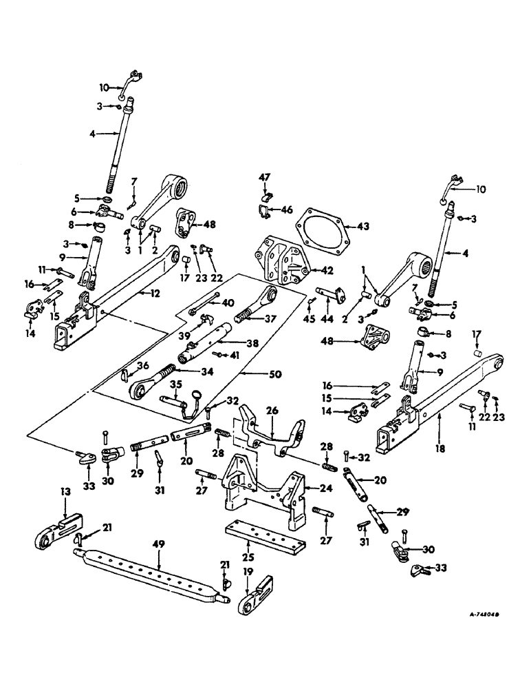 Схема запчастей Case IH 2806 - (K-09) - DRAWBARS AND HITCHES, THREE POINT HITCH Drawbars & Hitches