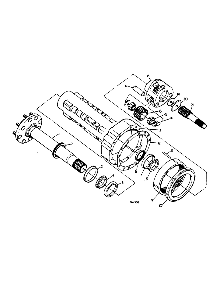 Схема запчастей Case IH HYDRO 84 - (07-30) - DRIVE TRAIN, REAR AXLE, CARRIER AND CONNECTIONS (04) - Drive Train