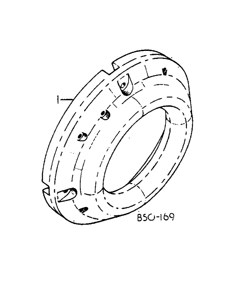 Схема запчастей Case IH 684 - (15-09) - WHEELS AND TRACTION, REAR WHEEL WEIGHTS, SOLID TYPE Wheels & Traction