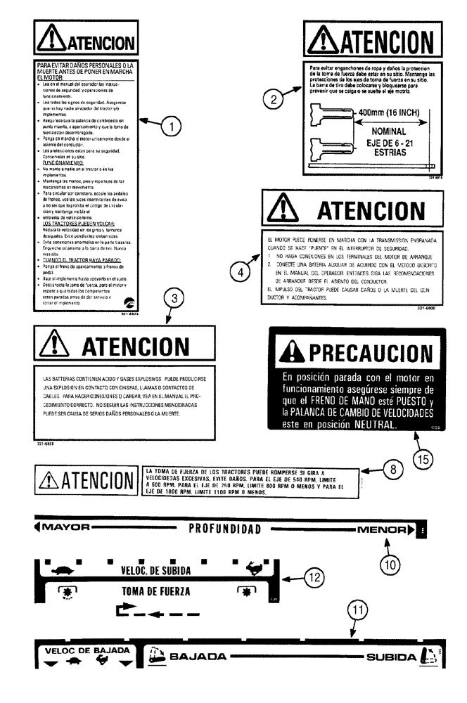 Схема запчастей Case IH C60 - (09-42) - DECALS, SPANISH (09) - CHASSIS/ATTACHMENTS