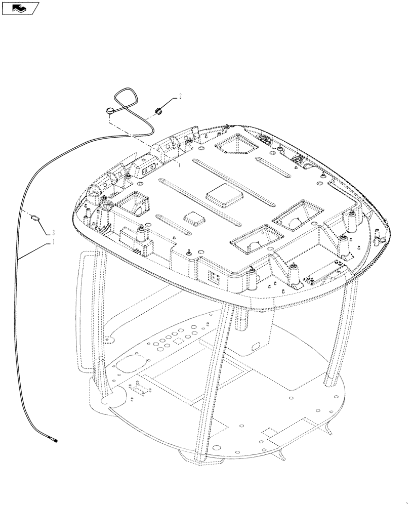 Схема запчастей Case IH QUADTRAC 600 - (55.510.05) - BUSINESS BAND ANTENNA (55) - ELECTRICAL SYSTEMS