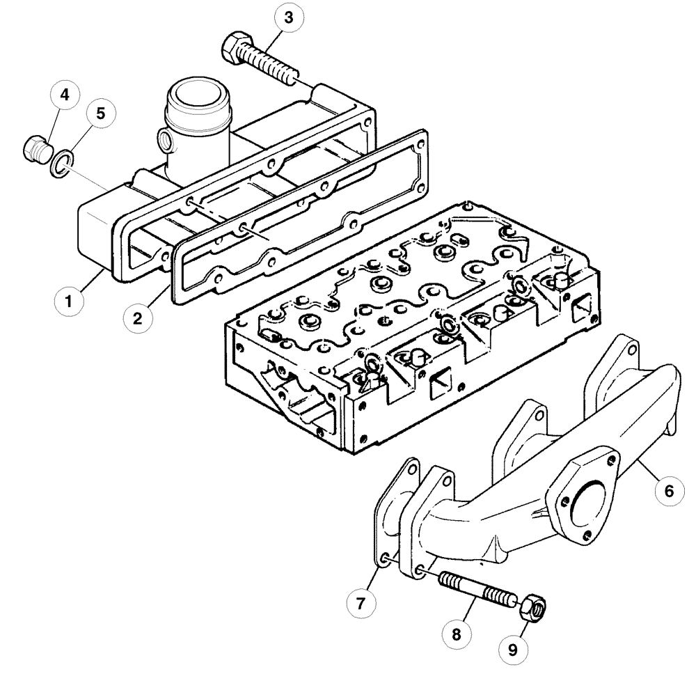 Схема запчастей Case IH CX50 - (02-19) - MANIFOLDS (02) - ENGINE