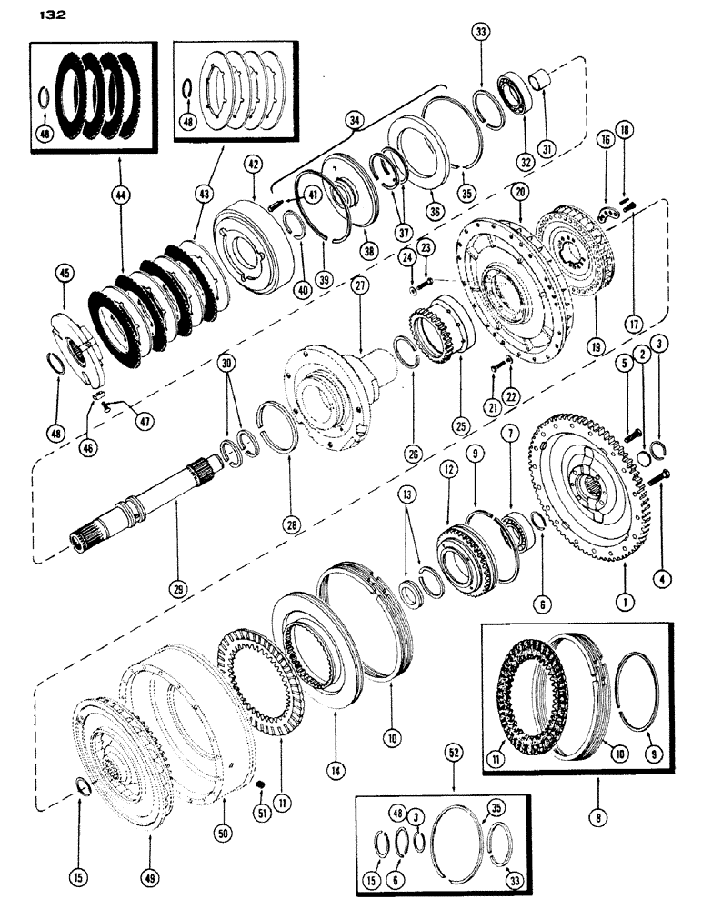 Схема запчастей Case IH 430 - (132) - TORQUE CONVERTER, CASE-O-MATIC DRIVE (06) - POWER TRAIN