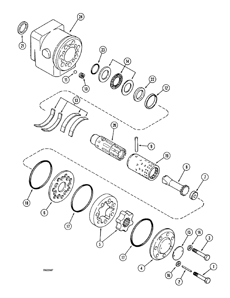 Схема запчастей Case IH 1666 - (5-08) - STEERING HAND PUMP (04) - STEERING