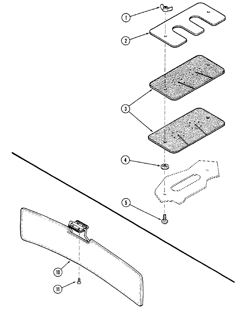 Схема запчастей Case IH 7220 - (9-118) - CAB, REAR ACCESS KIT AND SUNVISOR (09) - CHASSIS/ATTACHMENTS