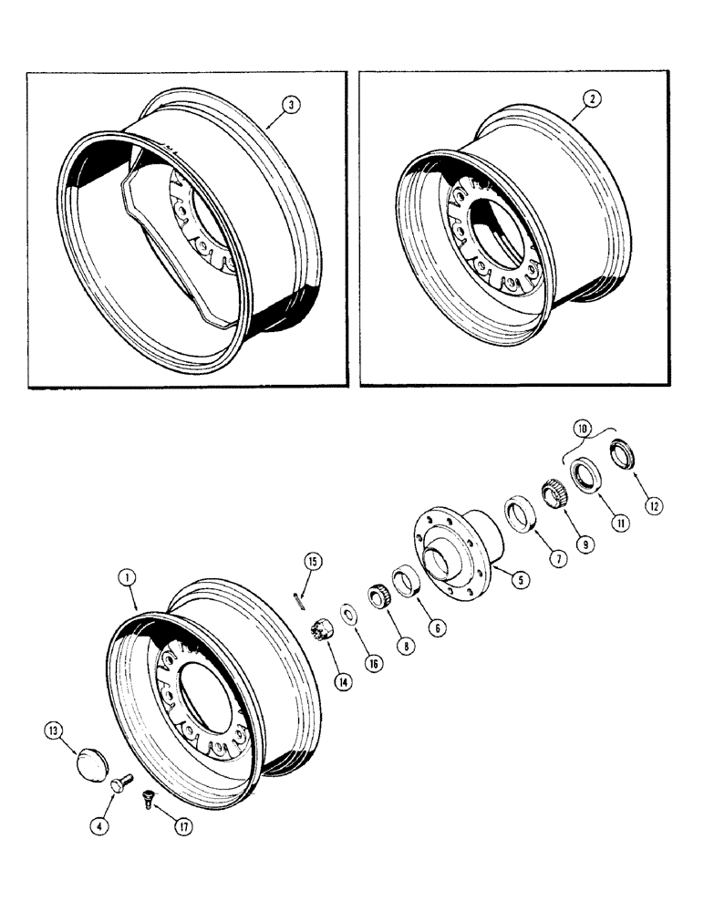 Схема запчастей Case IH 1175 - (096) - FRONT WHEEL AND HUB, 8 BOLT HUB (06) - POWER TRAIN