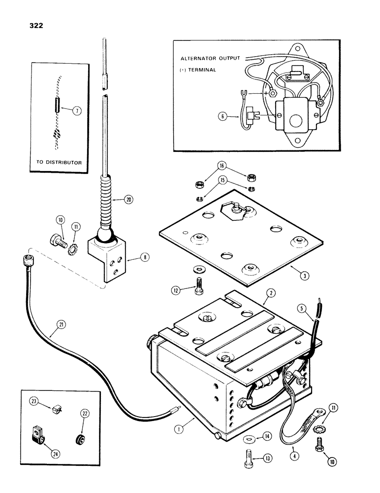 Схема запчастей Case IH 970 - (322) - RADIO (09) - CHASSIS/ATTACHMENTS