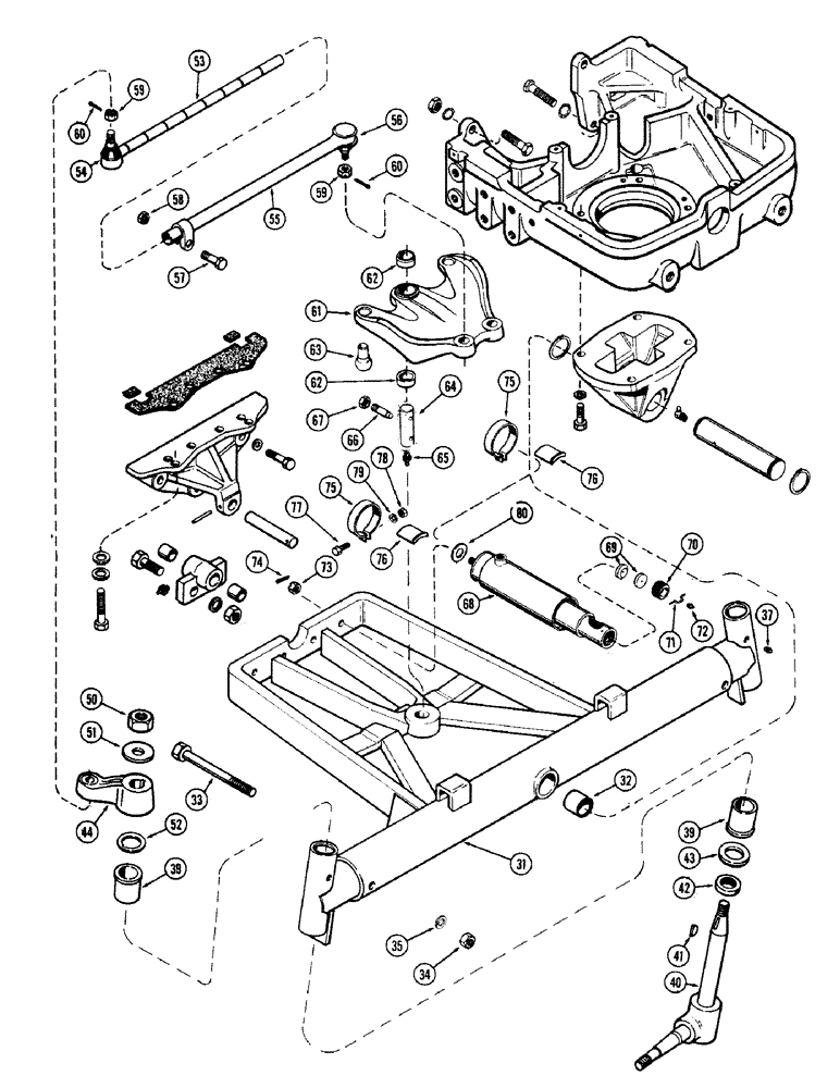 Схема запчастей Case IH M570 - (076) - FRONT AXLE (05) - STEERING