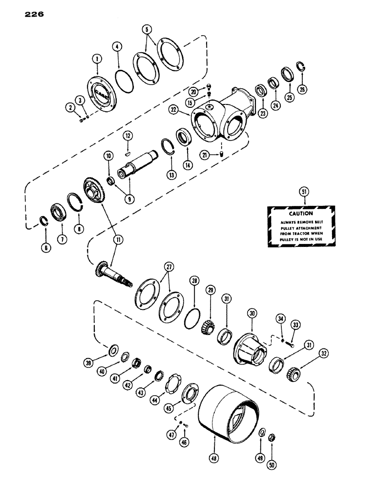 Схема запчастей Case IH 970 - (226) - BELT PULLEY (06) - POWER TRAIN