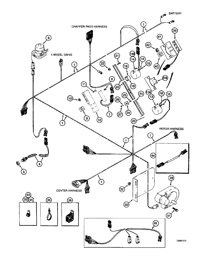 Схема запчастей Case IH 2188 - (4-26) - LEFTHAND, SIDE HARNESS (06) - ELECTRICAL