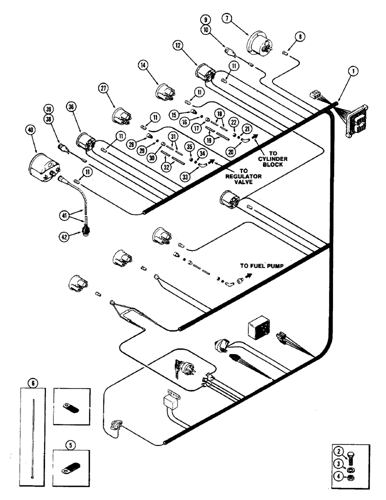 Схема запчастей Case IH 2470 - (078) - INSTRUMENTS AND WIRING, UPPER INSTRUMENTS, P.I.N. 8825001 AND AFTER (04) - ELECTRICAL SYSTEMS